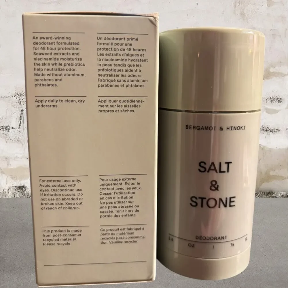SALT & STONE Bergamot & Hinoki Deodorant  NIB